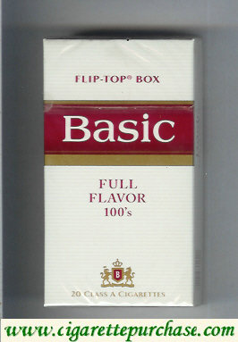 Basic Full Flavor 100s cigarettes flip-top box